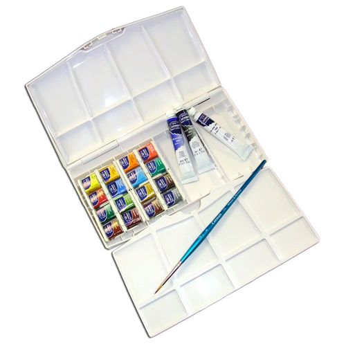 Image of Winsor & Newton Cotman Half Pan & Tube Painting Plus Set