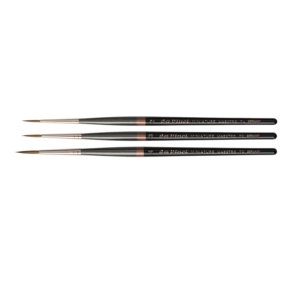 Set de 3 Pinceaux Da Vinci Series 70 Miniature Maestro