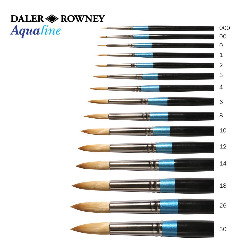 Pincel Aquafine Daler-Rowney - Redondo Sintético Para Aquarela