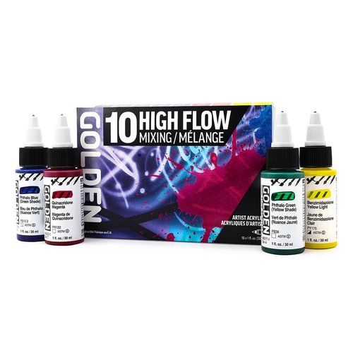 Image of Golden High Flow Acrylic Mixing Set 10 x 30ml