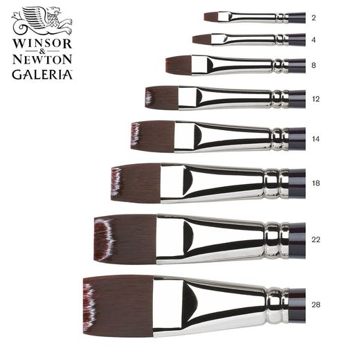 Image of Winsor & Newton Galeria (Long Handle) Short Flat