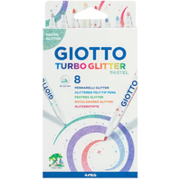 Giotto Turbo Glitter Pastel Set 8 Colours