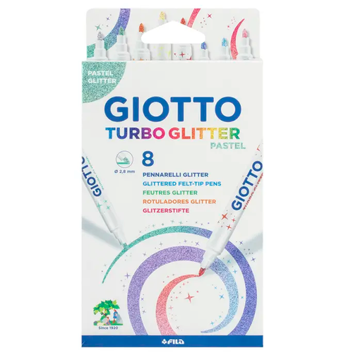 Image of Giotto Turbo Glitter Pastel Set 8 Colours