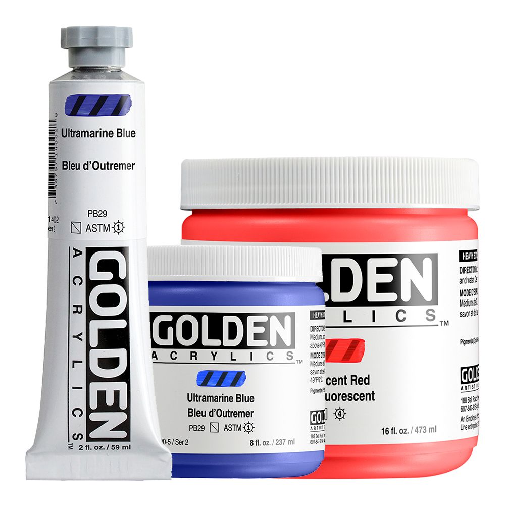 Golden heavy body newest acrylics bundle red orange blue green professional quality