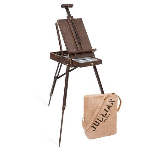 Image of Jullian Vintage Oak French Easel with carry bag