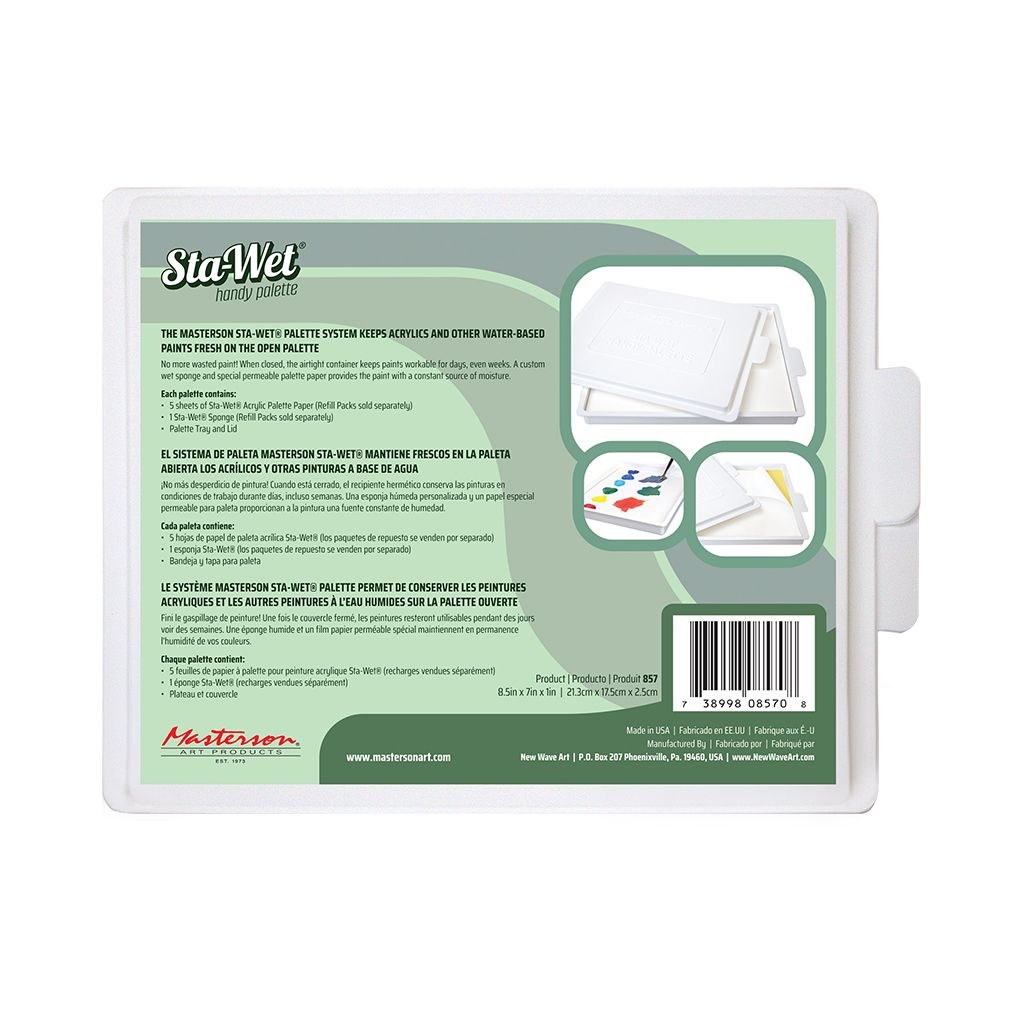 NEW WAVE Sta-Wet Handy Palette Satın Al - Art Sanatsal NEW WAVE Sta-Wet Handy Palette Satın Al - Art Sanatsal