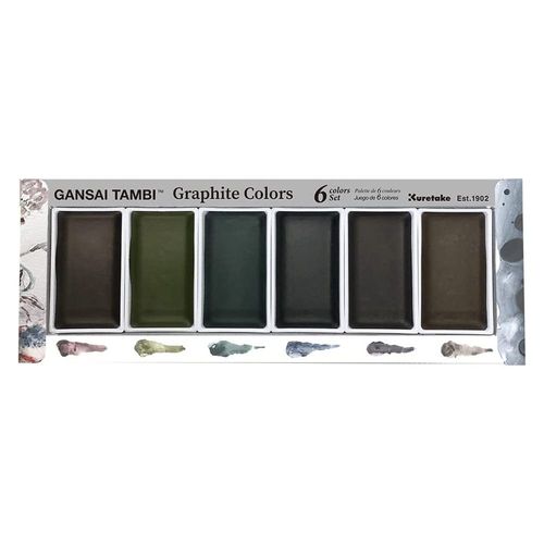 Image of Kuretake Gansai Tambi 6 Large Pan Graphite Watercolour Paint