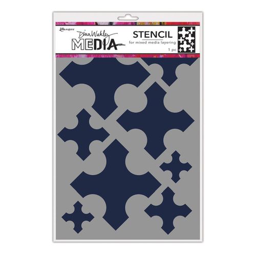 Image of Dina Wakley Media Stencil Large Medieval Crosses