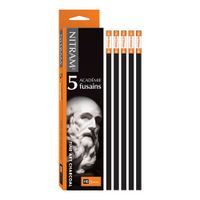 Nitram Academie Fusains Square Charcoal Sticks 5 x HB 5mm