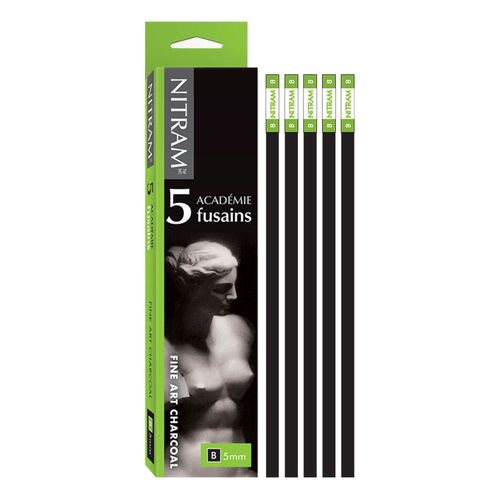 Image of Nitram Academie Fusains Square Charcoal Sticks 5 x B 5mm