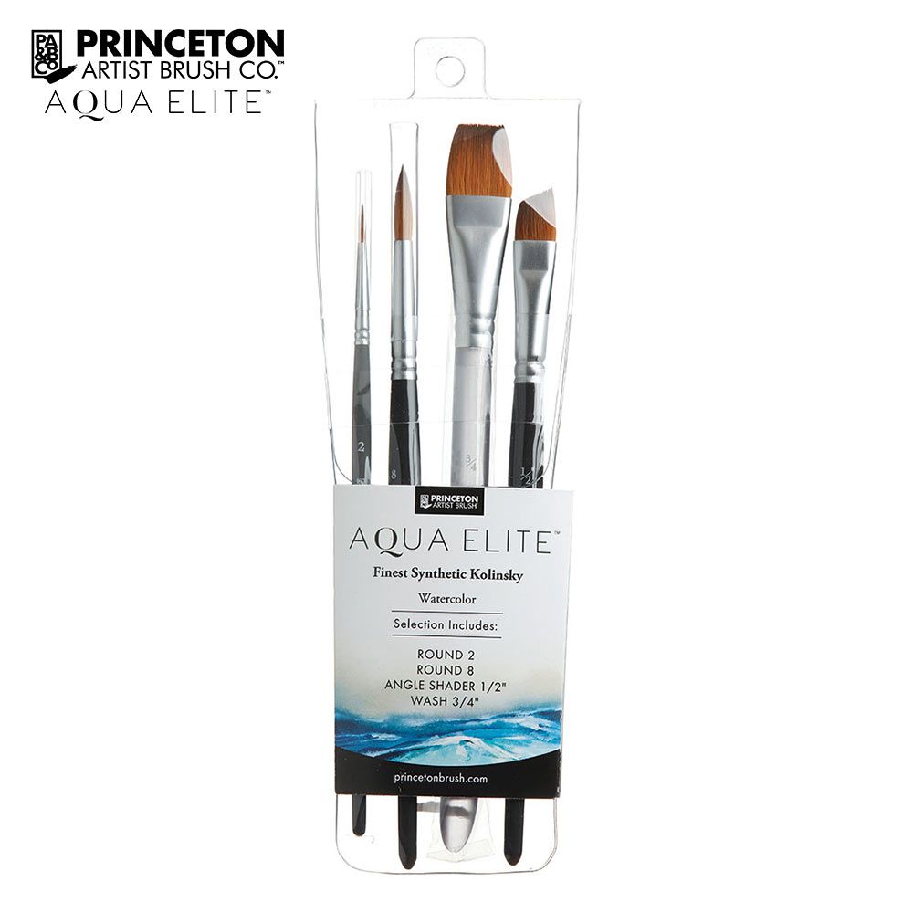 Princeton Aqua Elite Ser 4850 Pro 4 Brush Set Bromleys Art Supplies