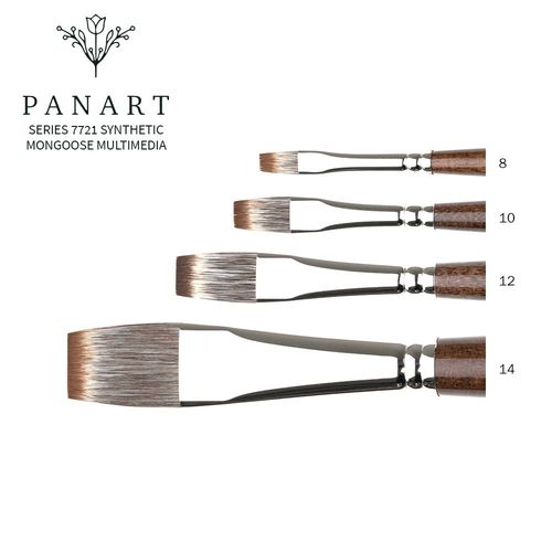 Image of Panart Series 7721 Synthetic Mongoose Multimedia Brush Flat