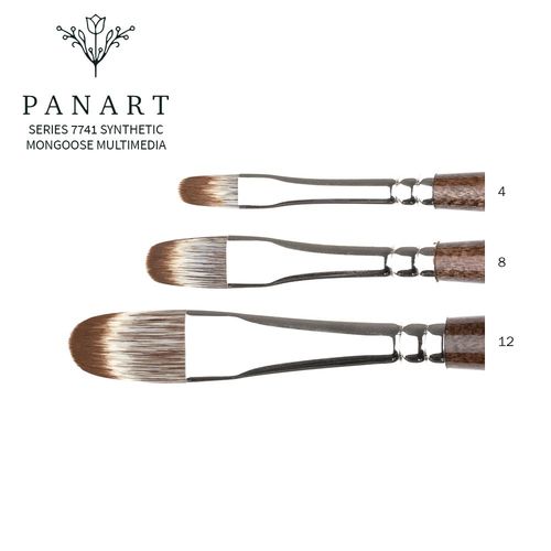 Image of Panart Series 7741 Synthetic Mongoose Multimedia Brush Filbert