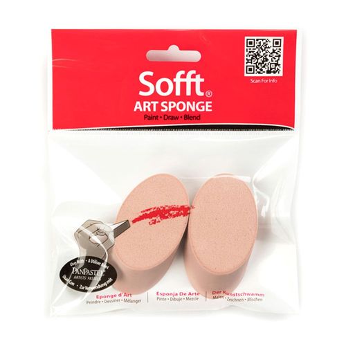 Image of PanPastel Sofft Art Sponge Angle Slice Round Pack of 2