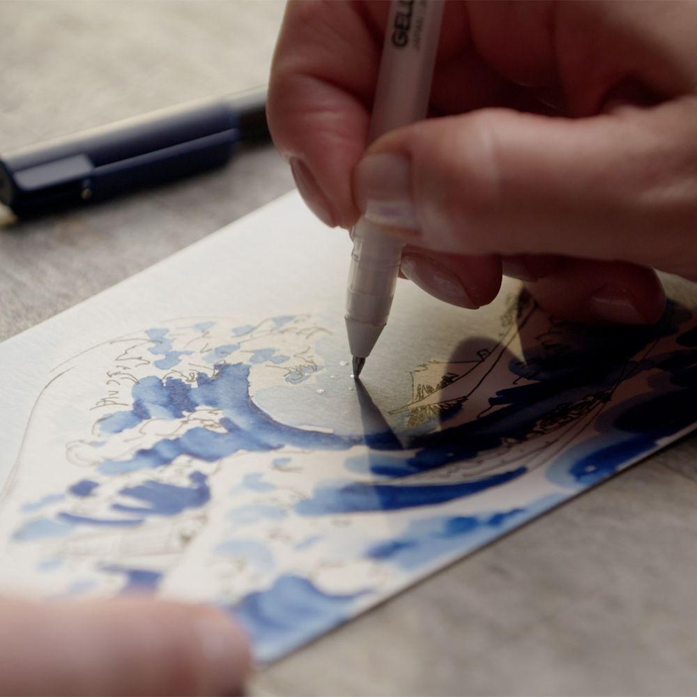 Sakura Creative Kit Great Wave off Kanagawa | Bromleys Art Supplies