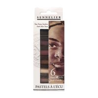 Sennelier Soft Pastel 6 Half Stick Set Dark Skin Tones