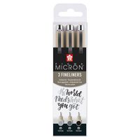 Sakura Pigma 05 Fineliner Set of 3 Black & Grey Pens