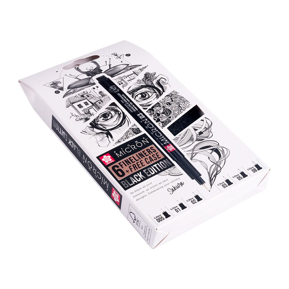 Penne Grafiche Nere Pigma Micron Sakura Fineliners - 2