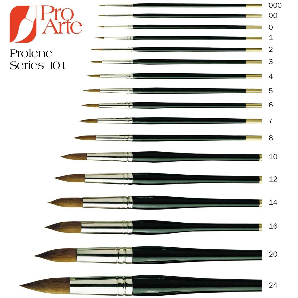 Pro Arte Series 101 Prolene Round Brushes – Art Materials - View #5