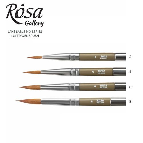 Image of Rosa Lake Sable Synthetic Mix Series 178 Travel Brushes