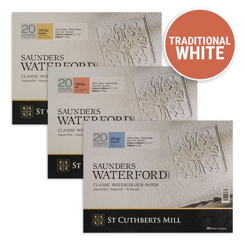 Image of Saunders Waterford TRADITONAL WHITE Watercolour Paper Block