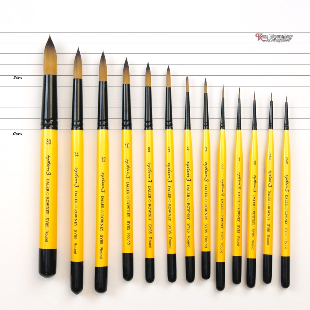 Pinceau Rond Daler-Rowney System 3 - Taille 8, Pour Peinture Acrylique, Aquarelle & Gouache - 4