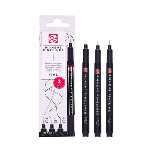 Talens Pigment Fineliner Set of 3 Fine | Bromleys Art Supplies
