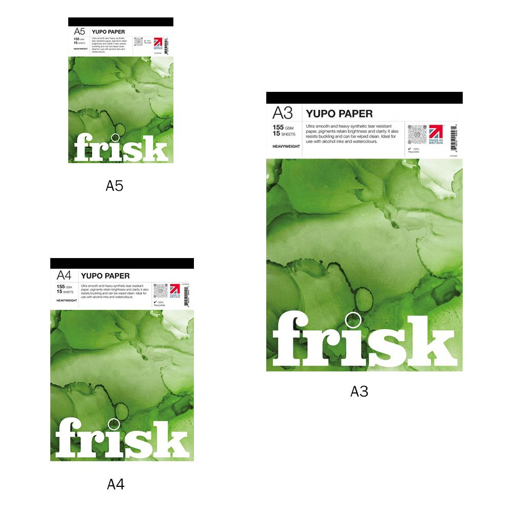 Frisk Yupo-Confezione di Carta A2, Bianco, 10 unità