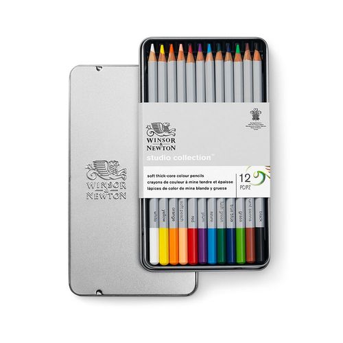 Winsor & Newton Studio Collection Coloured Pencil Sets Tin of 12