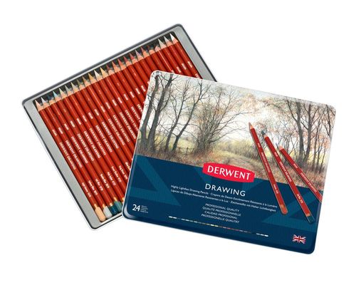 Derwent Drawing Pencils Tin Tin of 24