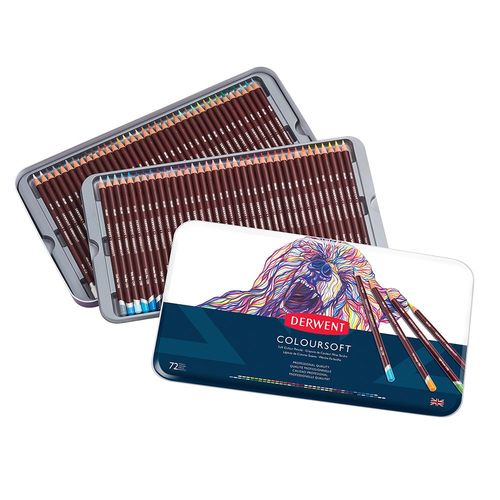 Derwent Coloursoft Pencil Tins Tin of 72