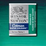Winsor & Newton Cotman Watercolour Paint Half Pan Viridian Hue preview