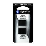 Daler Rowney Aquafine Watercolour Half Pan Twin Sets Ivory Black/Lamp Black preview