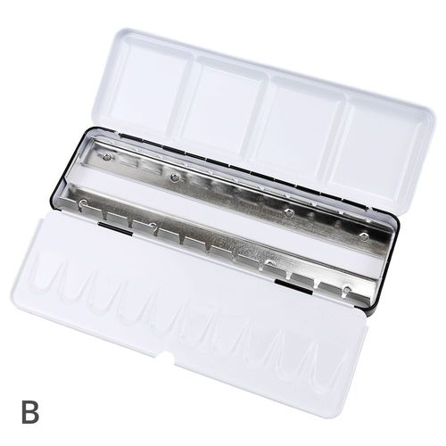 Lightweight Metal Tin Watercolour Boxes 24 half Pan/12 Full Pan