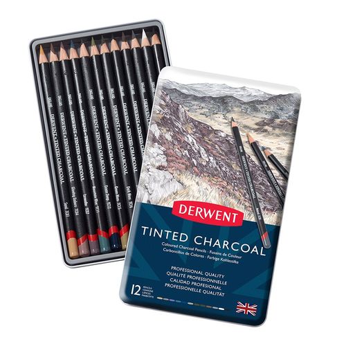 Derwent Tinted Charcoal Tins 12