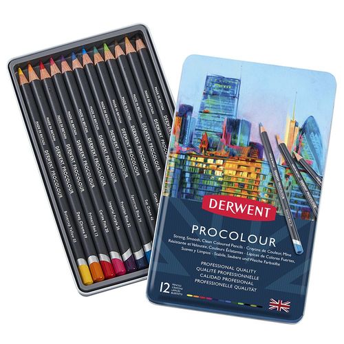 Derwent Procolour Pencil Tins Tin of 12