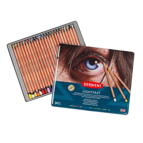 Derwent Lightfast Pencil Tins Tin of 24
