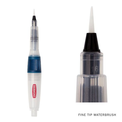 Derwent Push Button Waterbrushes Fine Tip