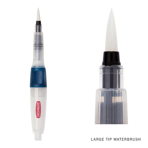 Derwent Push Button Waterbrushes Large Tip