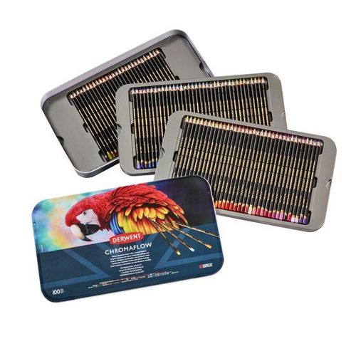Derwent Chromaflow Pencil Tins Tin of 100