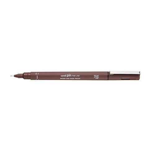 Uni Pin Fine Line Pens from Uni-Ball Sepia 0.1mm