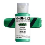 Golden Fluid Acrylic Colours 30ml Viridian Green Hue preview