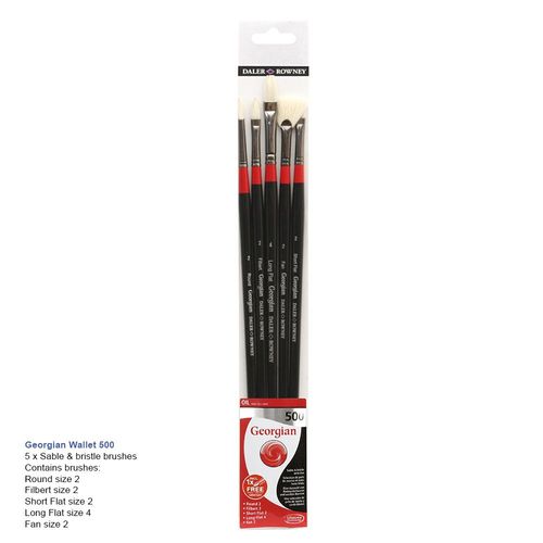 Georgian Brush Wallets 500 (5 brushes)