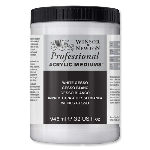 Winsor & Newton Professional Acrylic White Gesso Primer 946ml