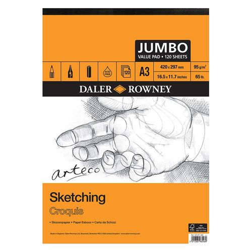 Daler Rowney Arteco Jumbo Sketching Pad A3