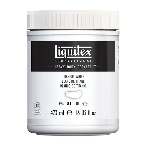 Liquitex Heavy Body Large Whites & Blacks 473ml Pot Titanium White