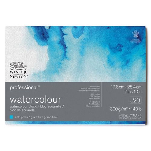 Winsor & Newton Professional Watercolour Paper Blocks NOT 7" x 10" (18 x 26cm)