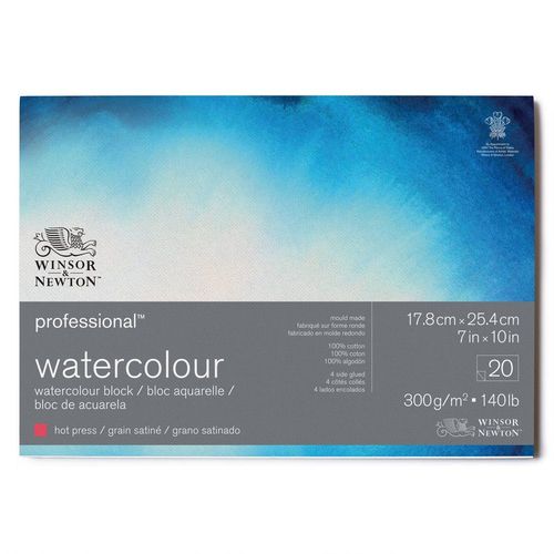 Winsor & Newton Professional Watercolour Paper Blocks HP 7" x 10" (18 x 26cm)