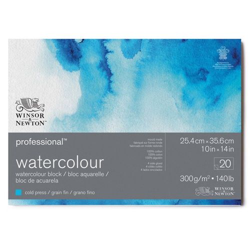 Winsor & Newton Professional Watercolour Paper Blocks NOT 10" x 14" (28 x 36cm)