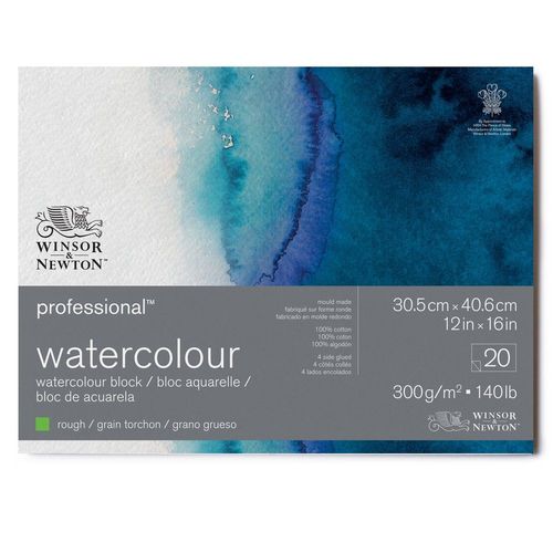 Winsor & Newton Professional Watercolour Paper Blocks Rough 12" x 16" (31 x 41cm)